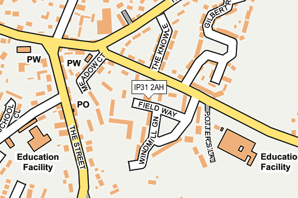 IP31 2AH map - OS OpenMap – Local (Ordnance Survey)