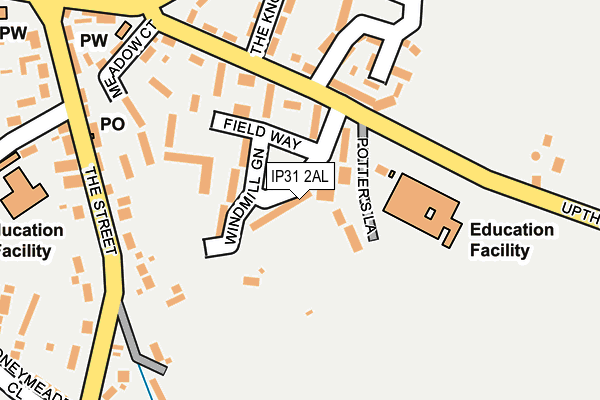 IP31 2AL map - OS OpenMap – Local (Ordnance Survey)