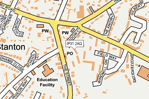 IP31 2AQ map - OS OpenMap – Local (Ordnance Survey)