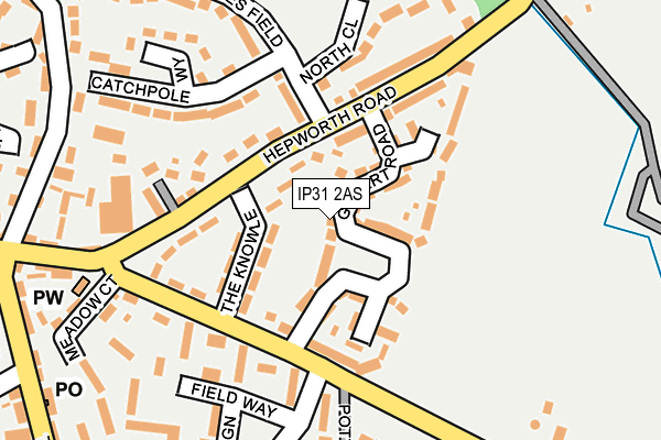 IP31 2AS map - OS OpenMap – Local (Ordnance Survey)