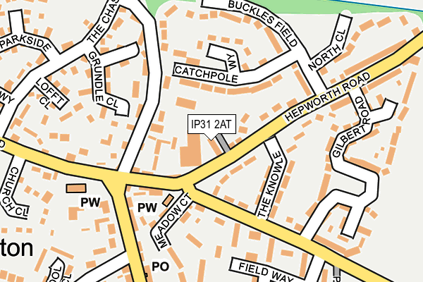 IP31 2AT map - OS OpenMap – Local (Ordnance Survey)