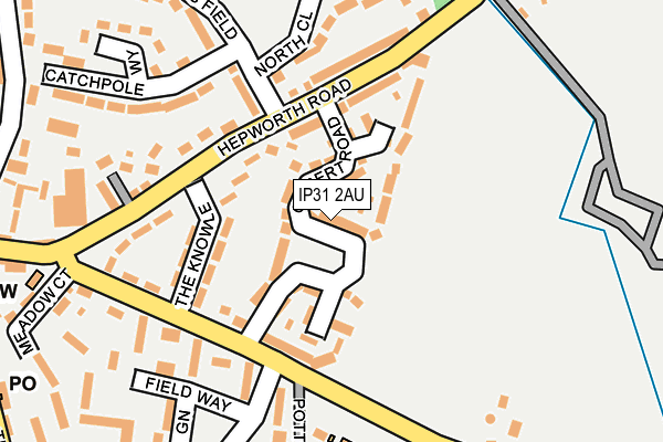 IP31 2AU map - OS OpenMap – Local (Ordnance Survey)