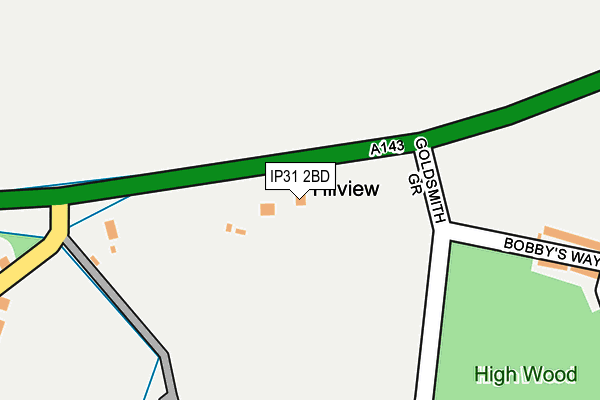 IP31 2BD map - OS OpenMap – Local (Ordnance Survey)