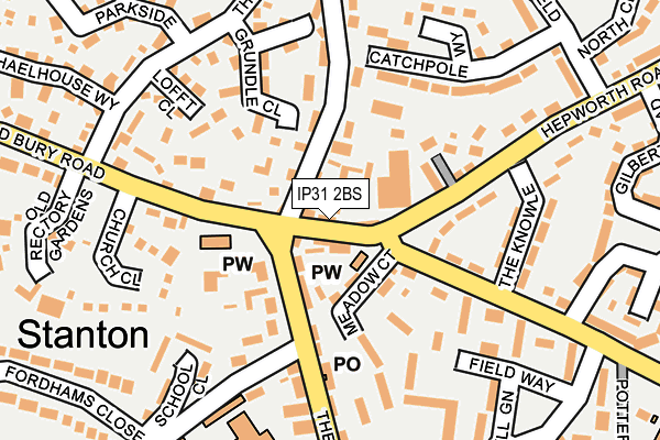 IP31 2BS map - OS OpenMap – Local (Ordnance Survey)