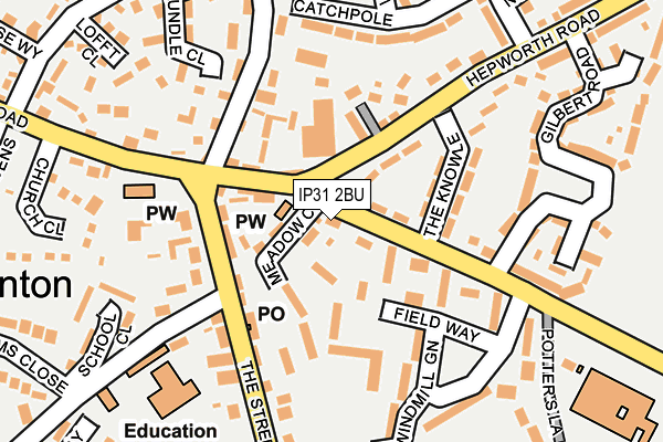 IP31 2BU map - OS OpenMap – Local (Ordnance Survey)