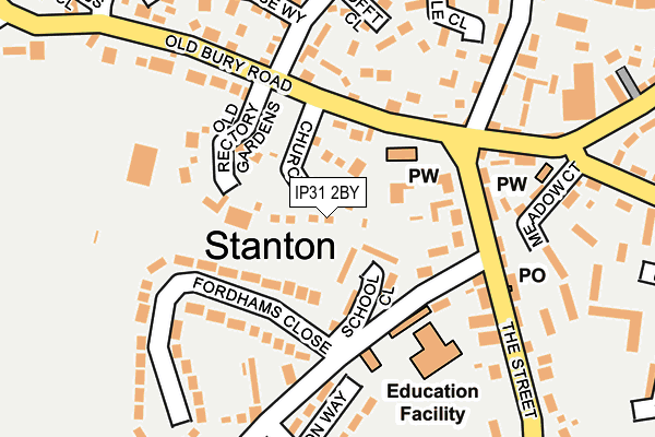 IP31 2BY map - OS OpenMap – Local (Ordnance Survey)