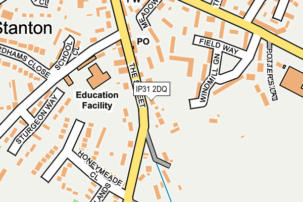 IP31 2DQ map - OS OpenMap – Local (Ordnance Survey)