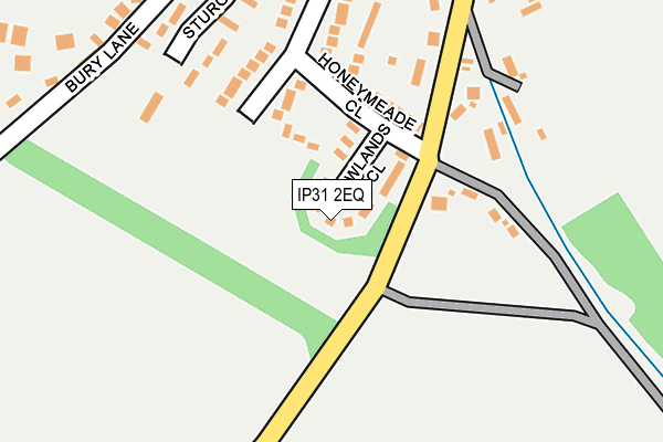 IP31 2EQ map - OS OpenMap – Local (Ordnance Survey)