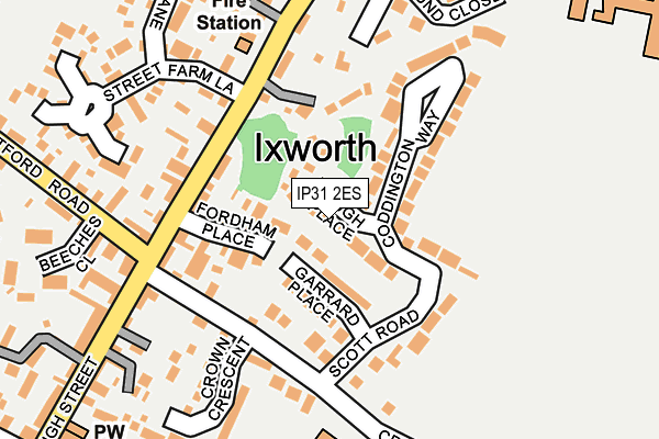 IP31 2ES map - OS OpenMap – Local (Ordnance Survey)