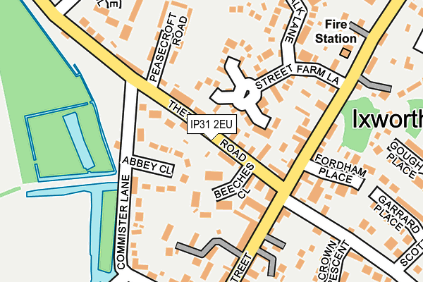 IP31 2EU map - OS OpenMap – Local (Ordnance Survey)