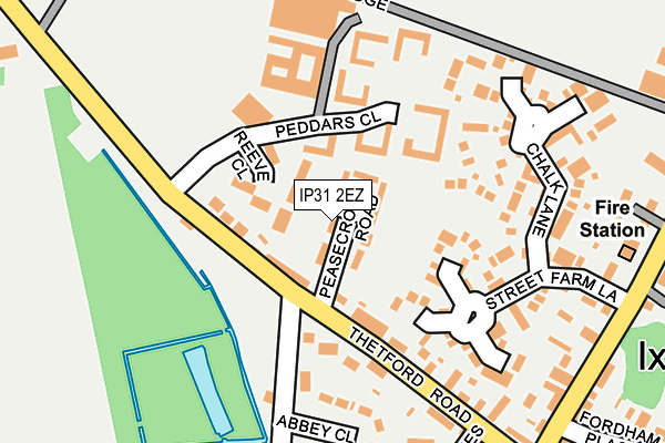 IP31 2EZ map - OS OpenMap – Local (Ordnance Survey)
