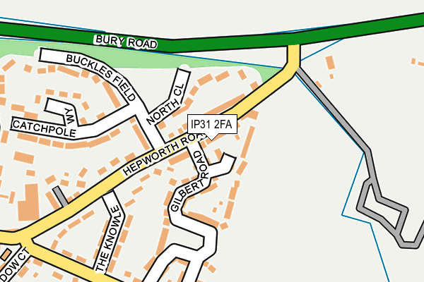 IP31 2FA map - OS OpenMap – Local (Ordnance Survey)