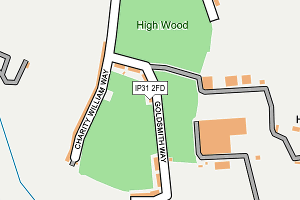 IP31 2FD map - OS OpenMap – Local (Ordnance Survey)