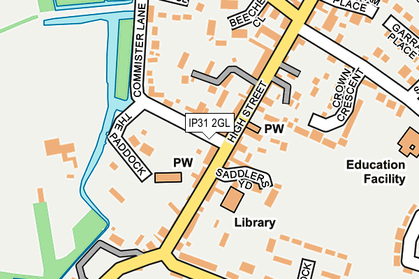 IP31 2GL map - OS OpenMap – Local (Ordnance Survey)