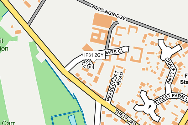 IP31 2GY map - OS OpenMap – Local (Ordnance Survey)