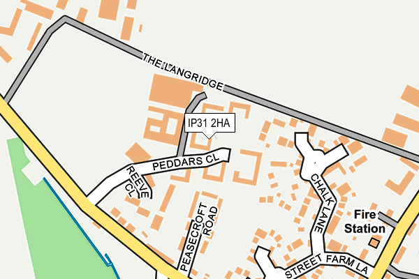 IP31 2HA map - OS OpenMap – Local (Ordnance Survey)