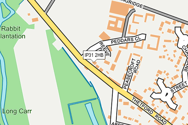 IP31 2HB map - OS OpenMap – Local (Ordnance Survey)
