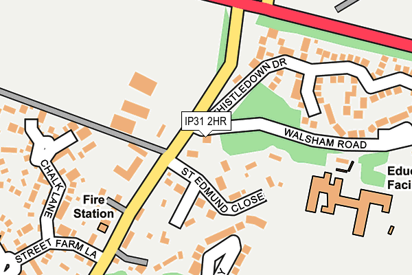 IP31 2HR map - OS OpenMap – Local (Ordnance Survey)