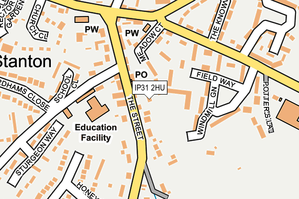 IP31 2HU map - OS OpenMap – Local (Ordnance Survey)