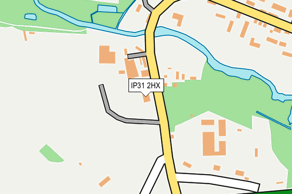 IP31 2HX map - OS OpenMap – Local (Ordnance Survey)