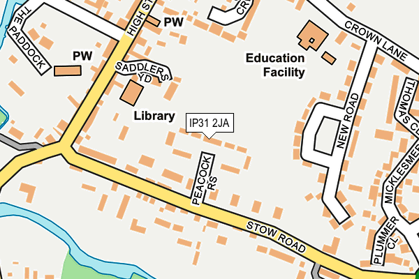 IP31 2JA map - OS OpenMap – Local (Ordnance Survey)