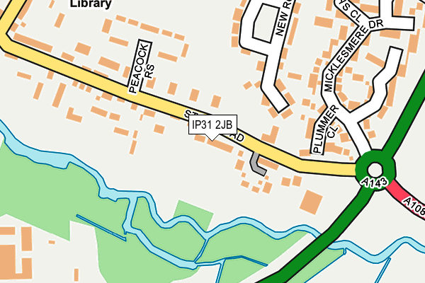 IP31 2JB map - OS OpenMap – Local (Ordnance Survey)