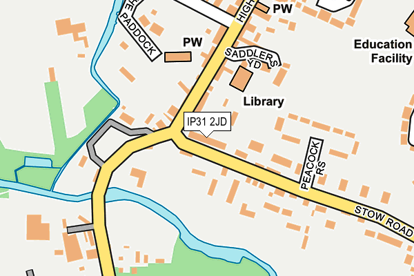 IP31 2JD map - OS OpenMap – Local (Ordnance Survey)