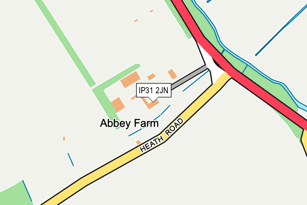IP31 2JN map - OS OpenMap – Local (Ordnance Survey)