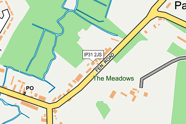 IP31 2JS map - OS OpenMap – Local (Ordnance Survey)