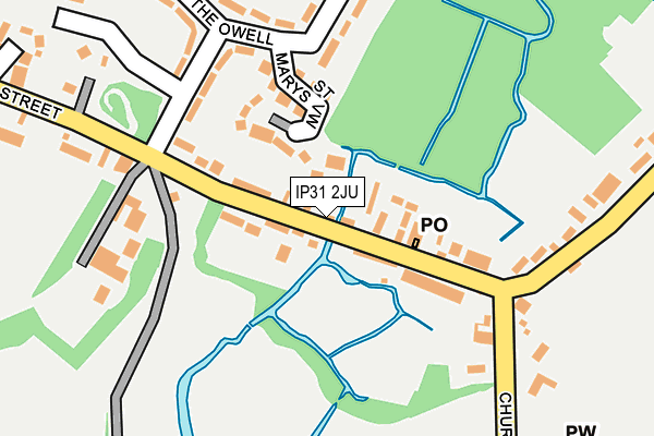 IP31 2JU map - OS OpenMap – Local (Ordnance Survey)