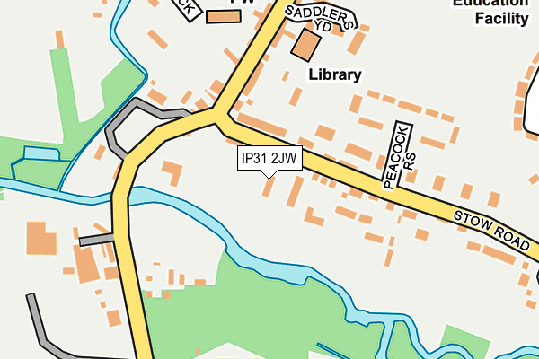 IP31 2JW map - OS OpenMap – Local (Ordnance Survey)