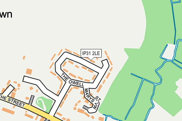 IP31 2LE map - OS OpenMap – Local (Ordnance Survey)