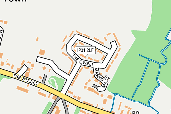 IP31 2LF map - OS OpenMap – Local (Ordnance Survey)