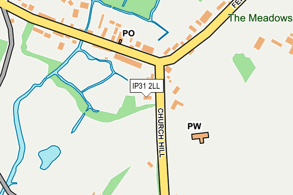 IP31 2LL map - OS OpenMap – Local (Ordnance Survey)