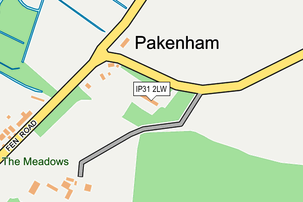 IP31 2LW map - OS OpenMap – Local (Ordnance Survey)