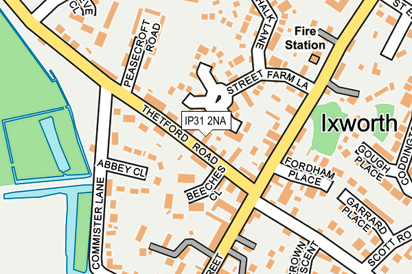 IP31 2NA map - OS OpenMap – Local (Ordnance Survey)