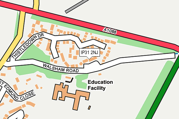 IP31 2NJ map - OS OpenMap – Local (Ordnance Survey)