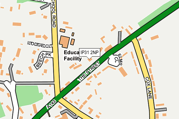 IP31 2NP map - OS OpenMap – Local (Ordnance Survey)