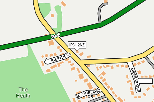 IP31 2NZ map - OS OpenMap – Local (Ordnance Survey)