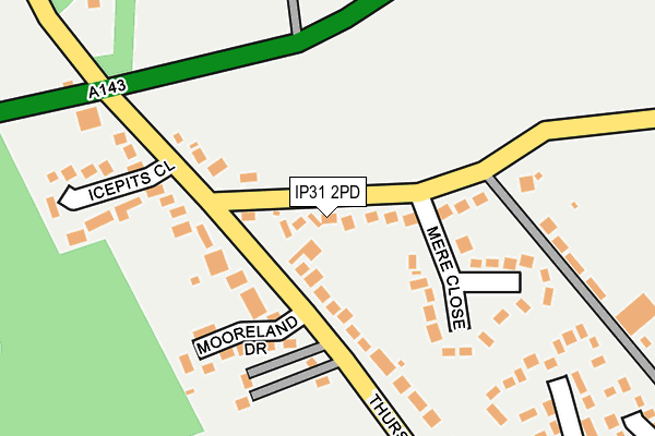 IP31 2PD map - OS OpenMap – Local (Ordnance Survey)