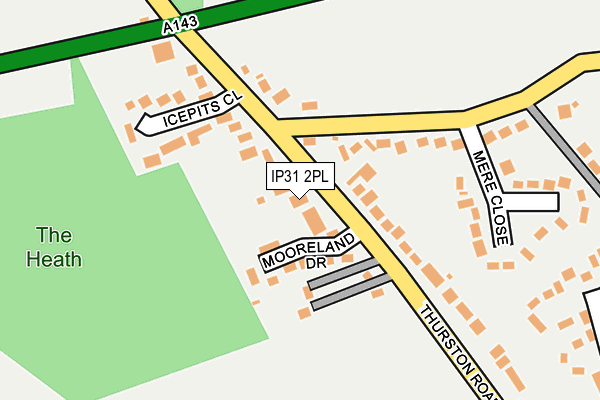 IP31 2PL map - OS OpenMap – Local (Ordnance Survey)