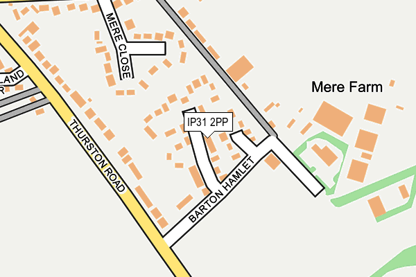 IP31 2PP map - OS OpenMap – Local (Ordnance Survey)