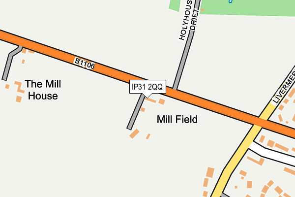 IP31 2QQ map - OS OpenMap – Local (Ordnance Survey)