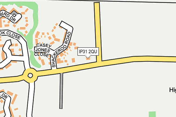 IP31 2QU map - OS OpenMap – Local (Ordnance Survey)