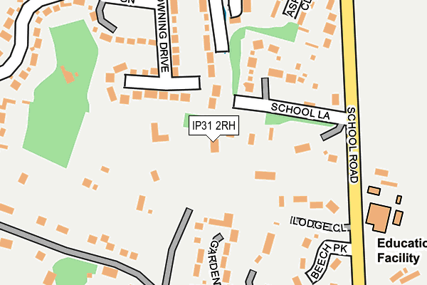 IP31 2RH map - OS OpenMap – Local (Ordnance Survey)