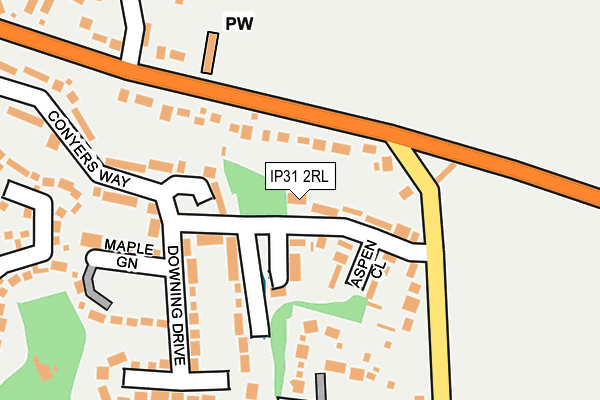 IP31 2RL map - OS OpenMap – Local (Ordnance Survey)