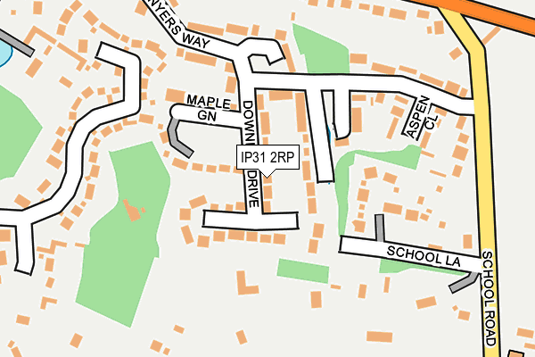 IP31 2RP map - OS OpenMap – Local (Ordnance Survey)