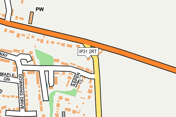 IP31 2RT map - OS OpenMap – Local (Ordnance Survey)
