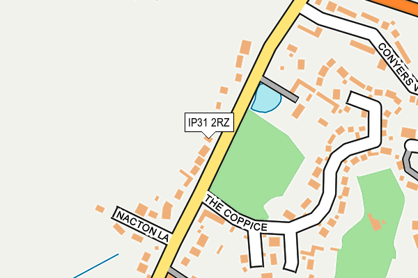 IP31 2RZ map - OS OpenMap – Local (Ordnance Survey)