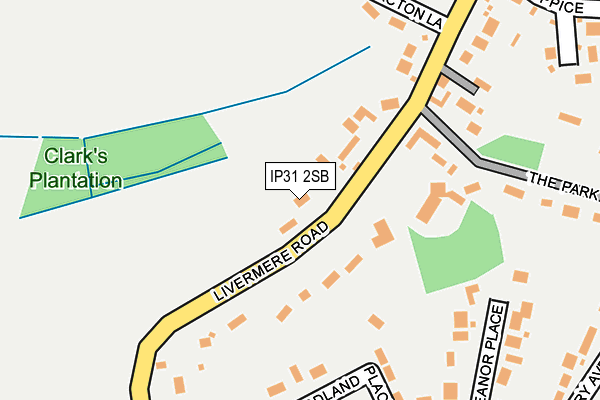 IP31 2SB map - OS OpenMap – Local (Ordnance Survey)